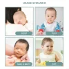 Infants Drooling Bib Soft & Breathable Baby Burp Cloth Triangular Scarf 4-layer