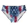 Ink-dyed Star-print Swim Trunks Stretchy Soft Skin-friendly Mens Triangle Trunks Beach Carnivals Swimming Bathing Retro Swimsuit