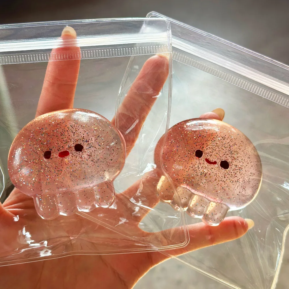 Jellyfish Squishy Toy for Stress Relief - Soft Slow Rising Sensory Fidget Toy Kawaii Party Favors for Adults Birthday Gifts - Image 3