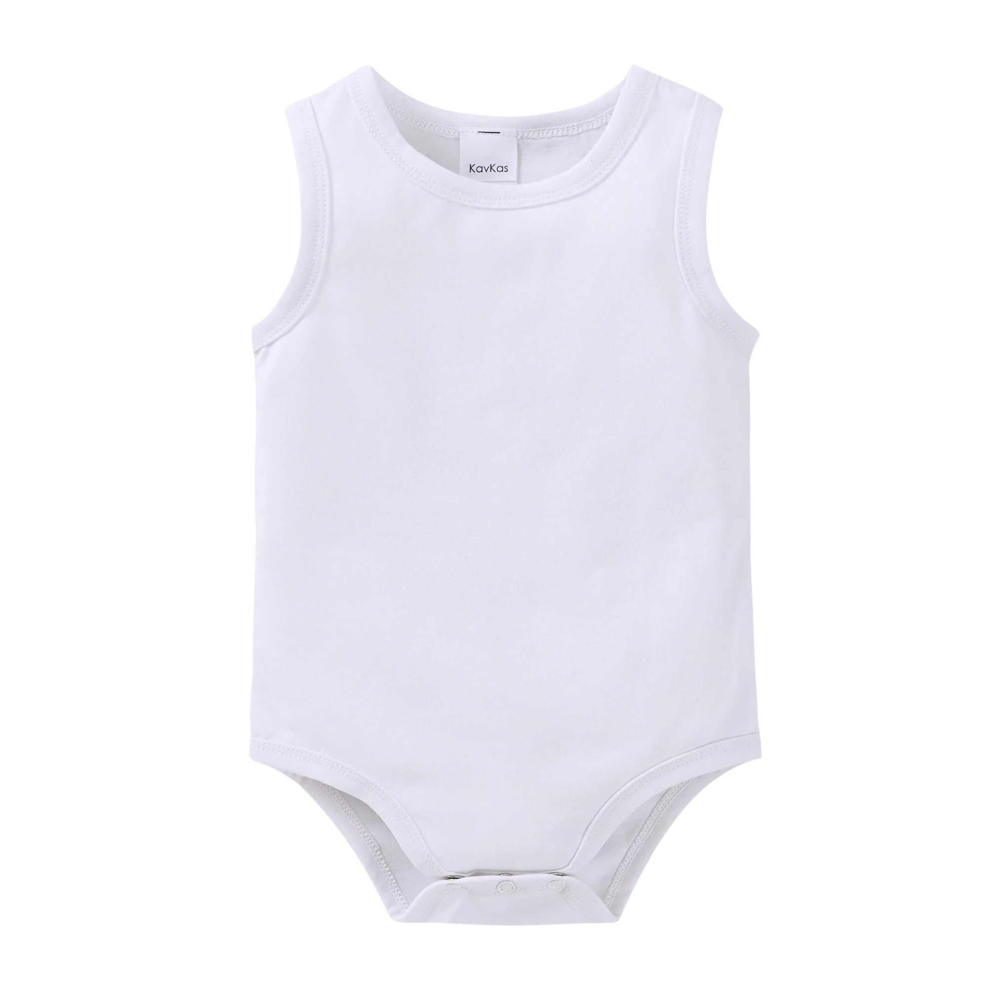 Kavkas Summer Baby Boys Clothing Muslin Blank Bodysuit Girls Plain Colors Jumpsuit One piece Infant Products 0-24M - Image 2