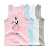 Kawaii Girls Sleeveless T Shirts Ballet Dance Kids Cartoon Print Vest Dancer Summer Children's Cotton Tank Tops Fashion Clothes