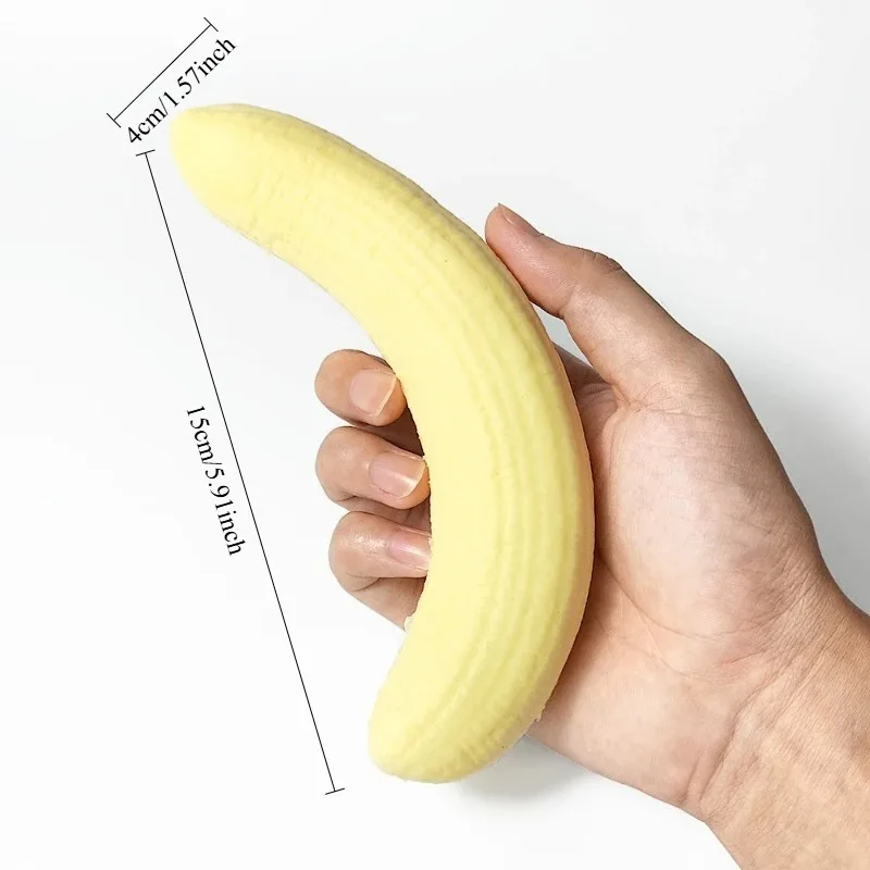 Kawaii Soft Banana Squishy Toy Slow Rising Yellow Banana Flesh Rebound Squeeze Toy Anti Stress Release Ball Hand Relax Gifts - Image 3