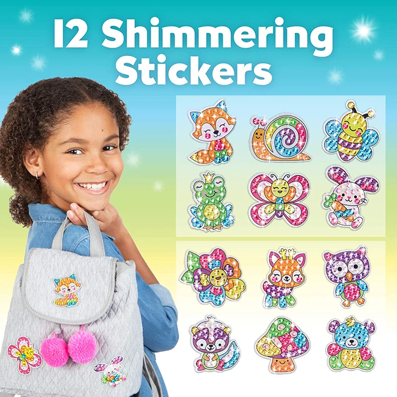 Kids Big Gem Diamond Painting Kit Create 12 Stickers DIY Arts Crafts Girls Boys Magical 5D Diamond Painting by Numbers Toys Gift - Image 5
