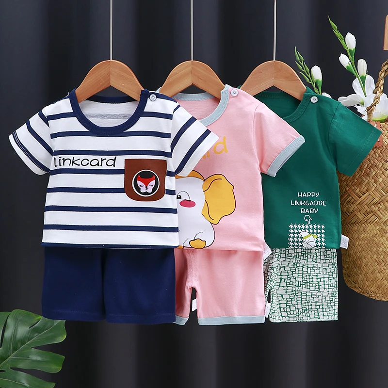 Kids Clothes Set Baby Boy/Girl T-Shirt + Shorts Summer Clothing Cotton Cartoon Casual Boys Tracksuit Children Baby Clothes Set - Image 3