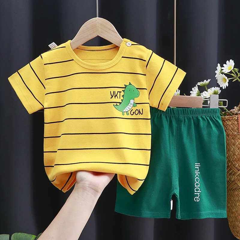 Kids Clothes Set Baby Boy/Girl T-Shirt + Shorts Summer Clothing Cotton Cartoon Casual Boys Tracksuit Children Baby Clothes Set - Image 5