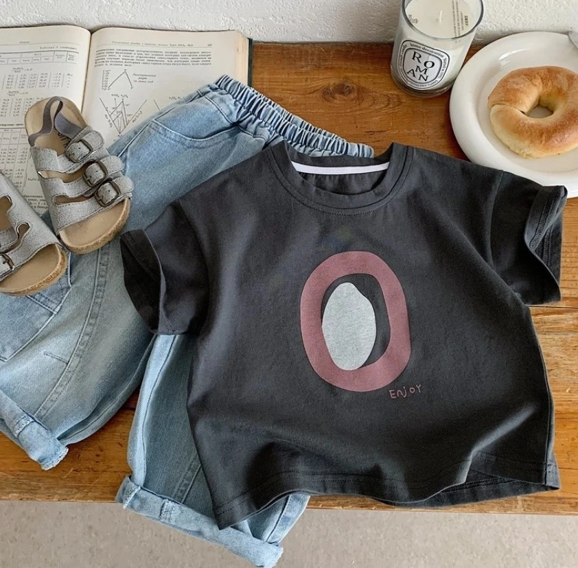 Kids Crew Neck Print Short Sleeve T Shirts Toddler Thin Cotton Tops Multiple Colors For Everyday Playtime Baby Tees Tops Clothes - Image 4