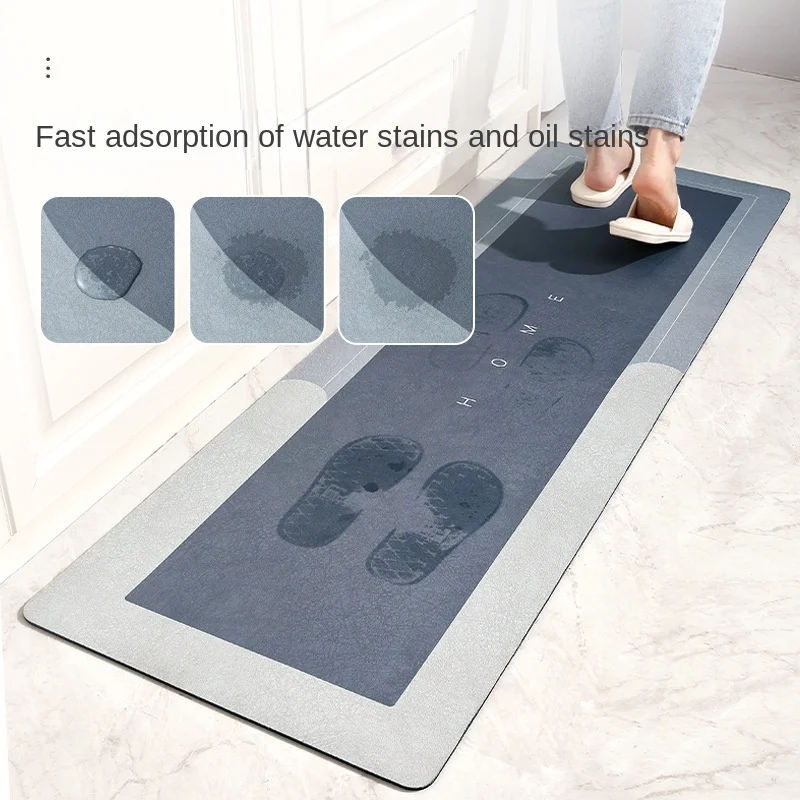 Kitchen Floor Mat Bedroom Living Room Long Soft Rug Hallway Decor Carpet Bathroom Entrance Doormat Anti slip Absorb Water Mat - Image 3