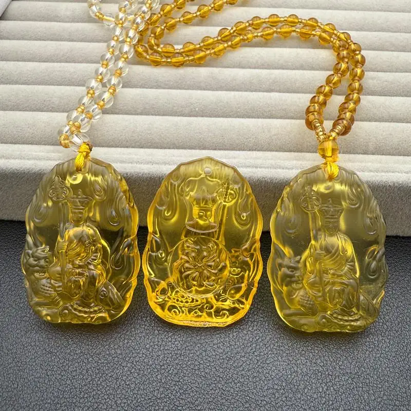 Ksitigarbha Bodhisattva Pendant Necklace Buddha Lucky Amulet Pendant Necklace For Men Women Long Sweater Chain Buddhist Jewelry - Image 2