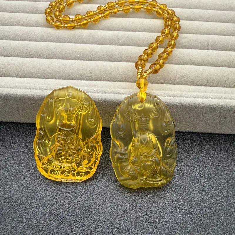 Ksitigarbha Bodhisattva Pendant Necklace Buddha Lucky Amulet Pendant Necklace For Men Women Long Sweater Chain Buddhist Jewelry - Image 3
