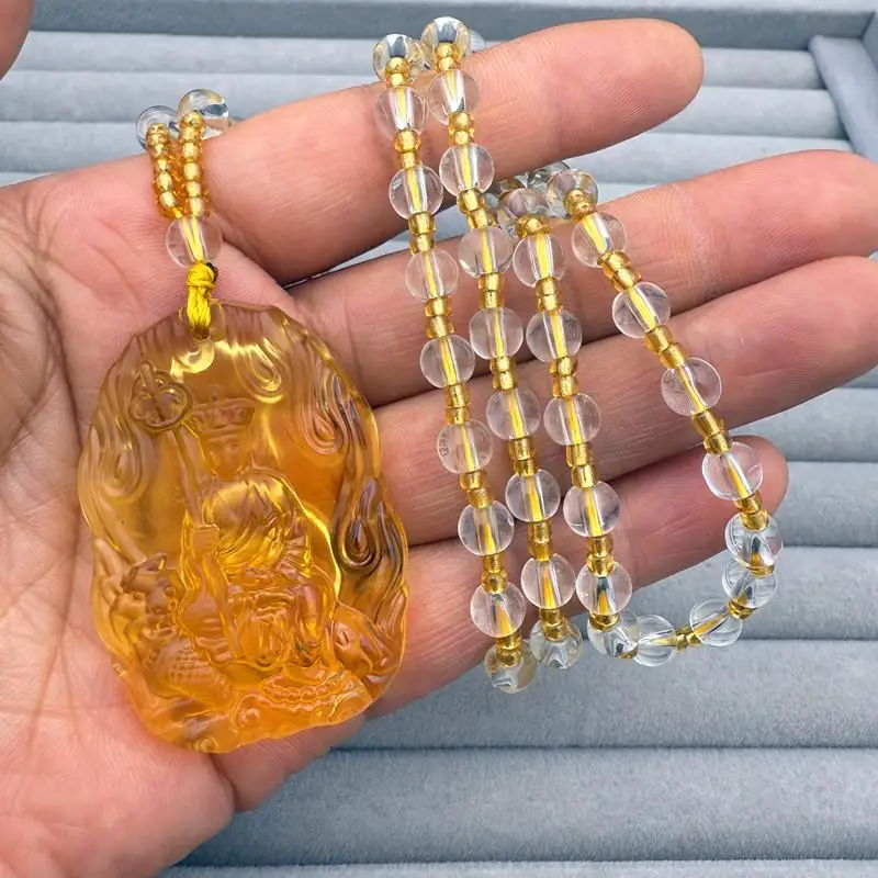 Ksitigarbha Bodhisattva Pendant Necklace Buddha Lucky Amulet Pendant Necklace For Men Women Long Sweater Chain Buddhist Jewelry - Image 4