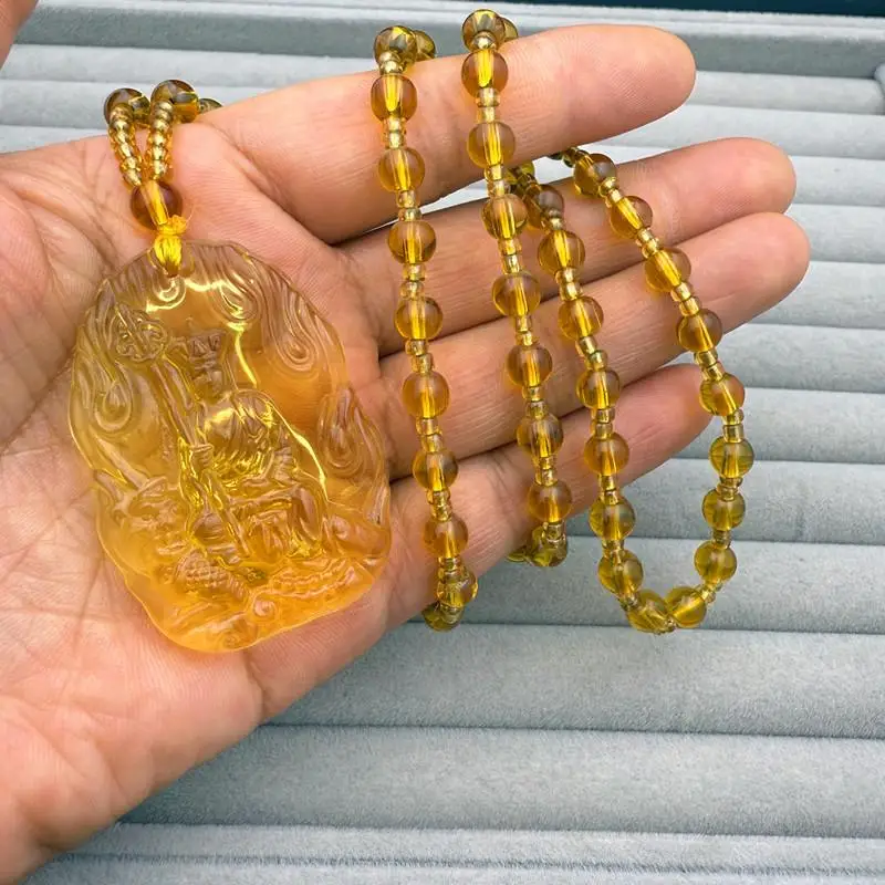 Ksitigarbha Bodhisattva Pendant Necklace Buddha Lucky Amulet Pendant Necklace For Men Women Long Sweater Chain Buddhist Jewelry - Image 5
