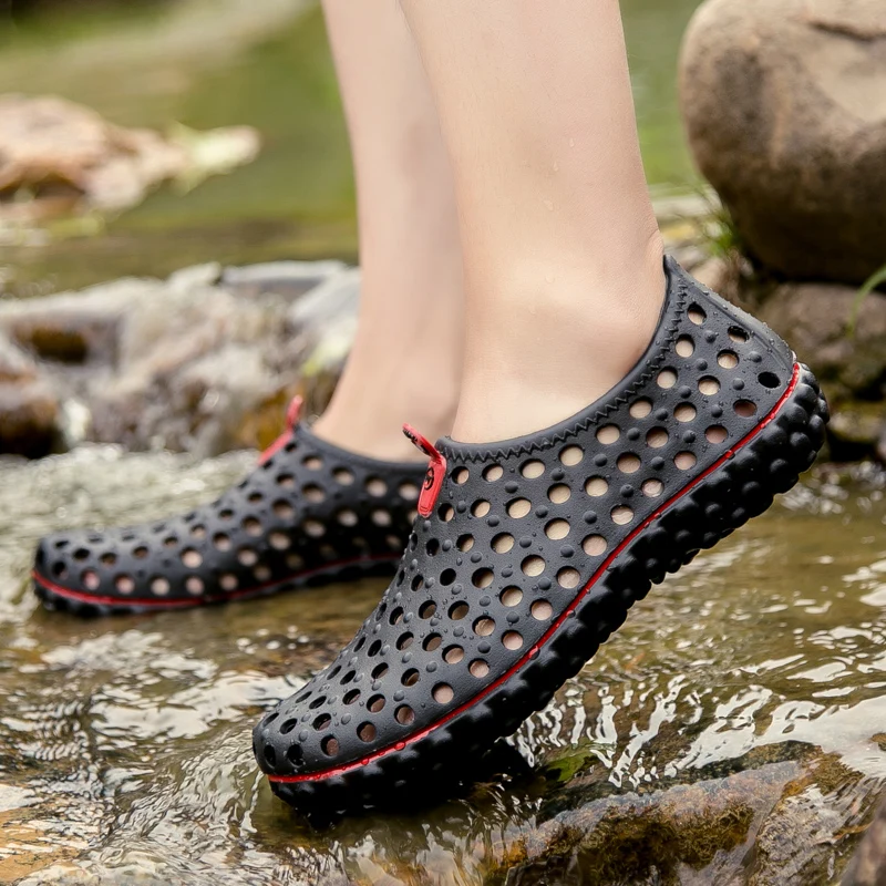 Large Size EVA Men Vacation Beach Sandals Travel Leisure Slippers Outdoor Wading Shoes Light Aqua Shoes 39-45# - Image 5