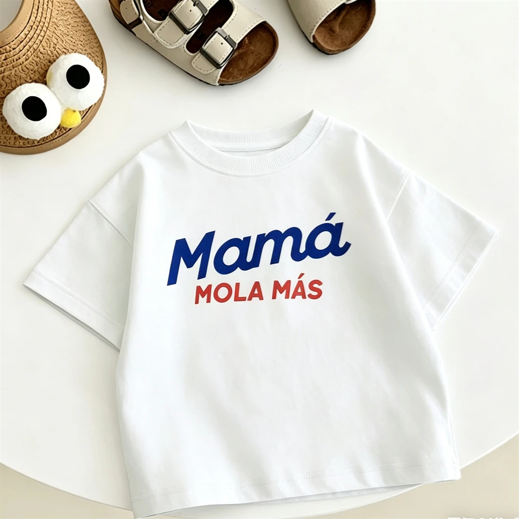 Letter Tshirt Child New Design Clothes 2026 Summer Short Sleeve Round Neck Base Shirt Casual Sports Tops Kids Thin Cotton Tops - Image 4