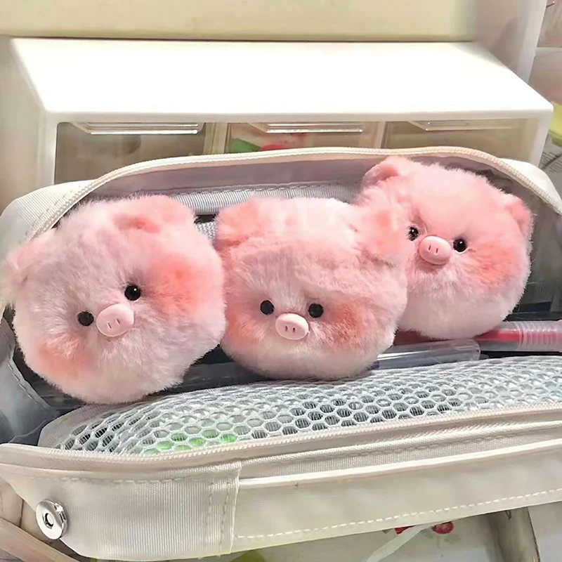 Lovely Plush Piggy Keychain Little Fresh Funny Bag Pendant Children Toys Birthday Gifts Kawaii Small Pig Head Key Ring - Image 3