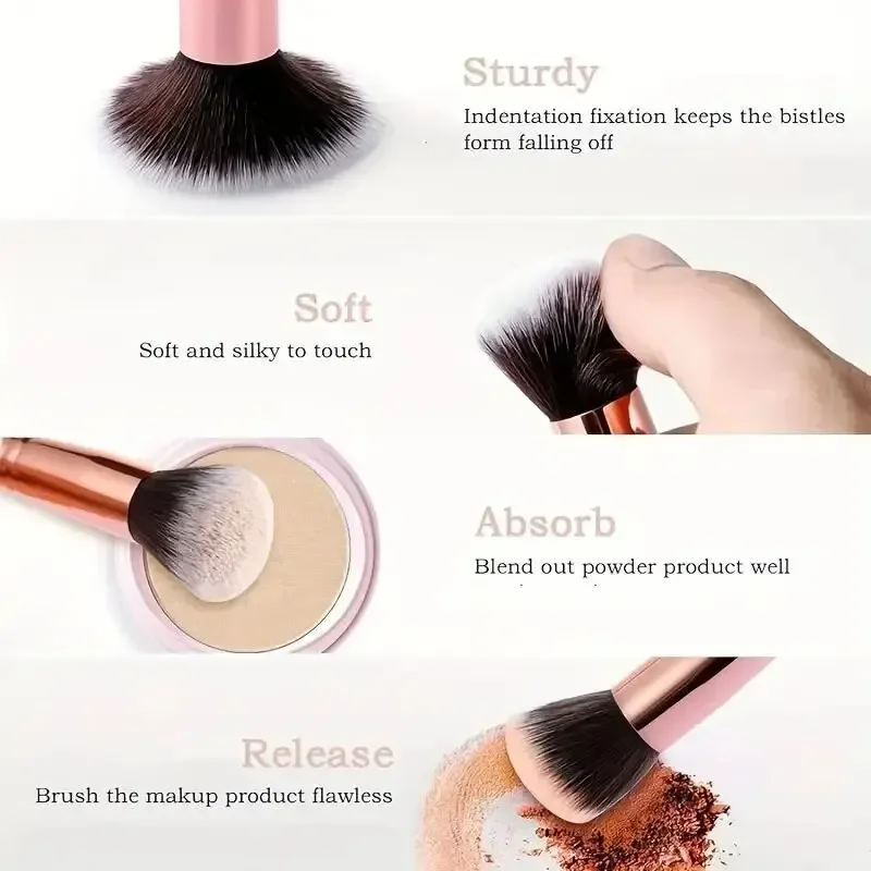 Makeup Brush Set Soft Fluffy Professiona Cosmetic Foundation Powder Eyeshadow Kabuki Blending Make Up Brush Beauty Tool Makeup - Image 6