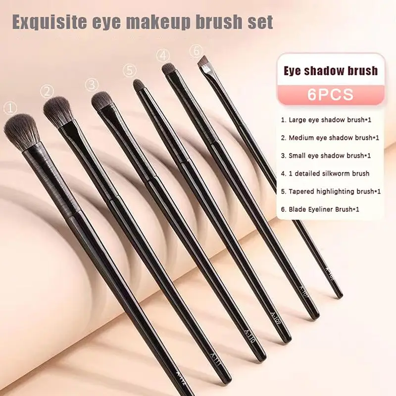 Makeup Brushes Set 5/6/8/10Pcs Professional Soft Eyeliner Eyeshadow Contouring Eyes Beauty Tools Kit - Image 4