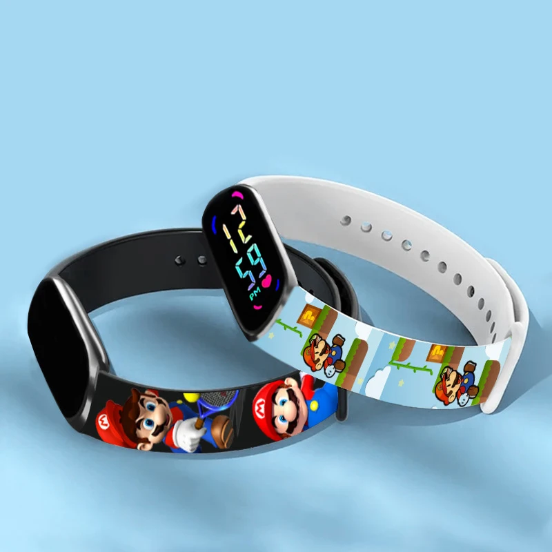 Mario Bros Children's Watches Action Figures Luigi Princess Peach Yoshi Bowser kids Sport Wristband Waterproof Digit - Image 6