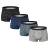 Men's American size fashion printed underwear loose and comfortable plus size young men's boyshort soft breathable home pants.