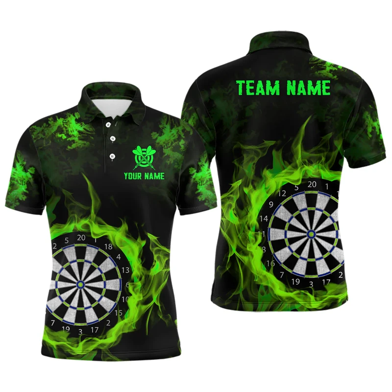 Mens Custom Name Darts Graphic Polo Shirts Fashion Trend 3D Printed Short Sleeve Polo Shirt Casual Oversized Breathable Tees - Image 5