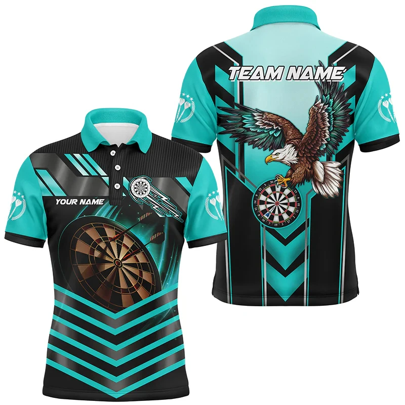 Mens Custom Name Darts Graphic Polo Shirts Fashion Trend 3D Printed Short Sleeve Polo Shirt Casual Oversized Breathable Tees - Image 4
