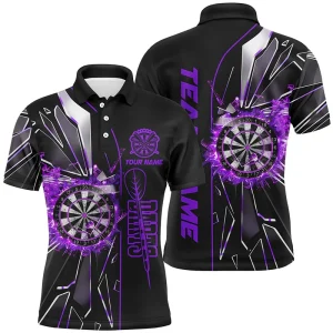 Mens Custom Name Darts Graphic Polo Shirts Fashion Trend 3D Printed Short Sleeve Polo Shirt Casual Oversized Breathable Tees
