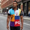 Men's polo shirt USA Royal short casual sport party high-end cotton embroidery luxury contrast Multicolor stitching original