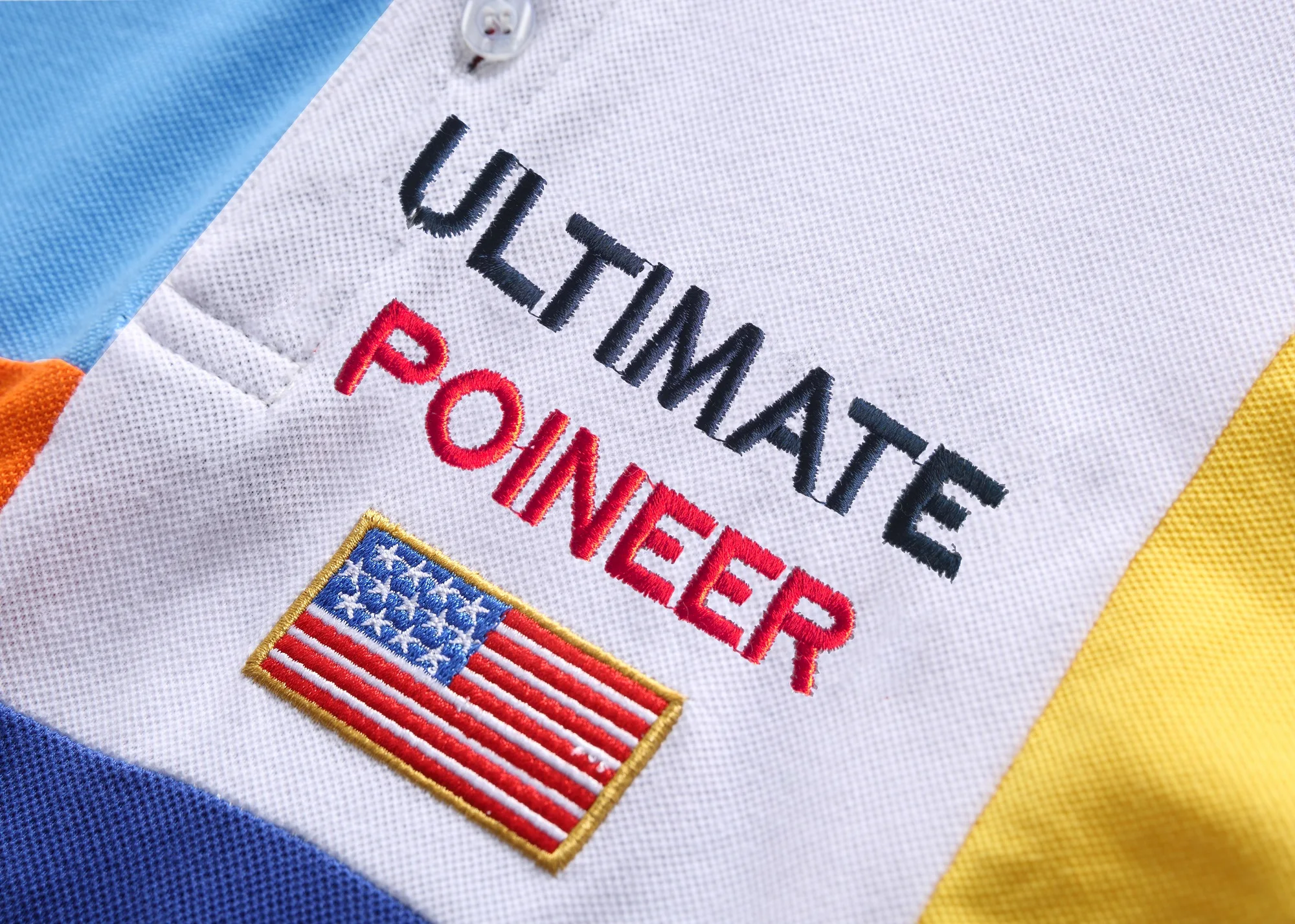 Men's polo shirt USA Royal short casual sport party high-end cotton embroidery luxury contrast Multicolor stitching original - Image 5