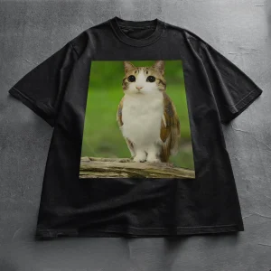 Meowl Meme Cat Tshirt Funny Cat Meme Shirt Cat and Owl Brainrot Meowl Tee Unhinged 90s Kitten Tee Funny Graphic Shirt