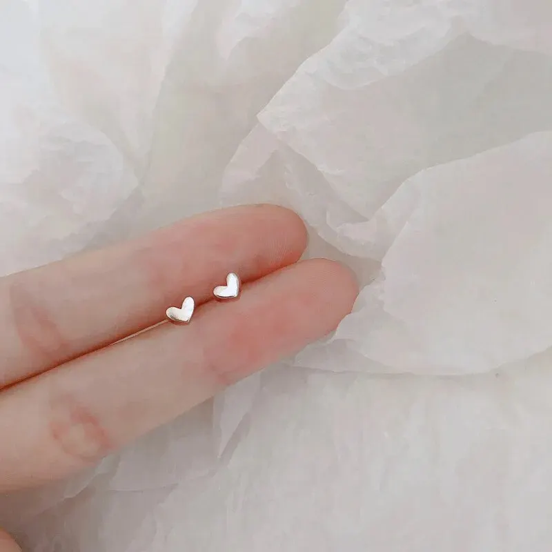 Mini Heart Earrings for Women Hypoallergenic Daily Wear Minimalist Cute Star Stud Earring Girls Fashion Pierc Jewelry Gifts - Image 4