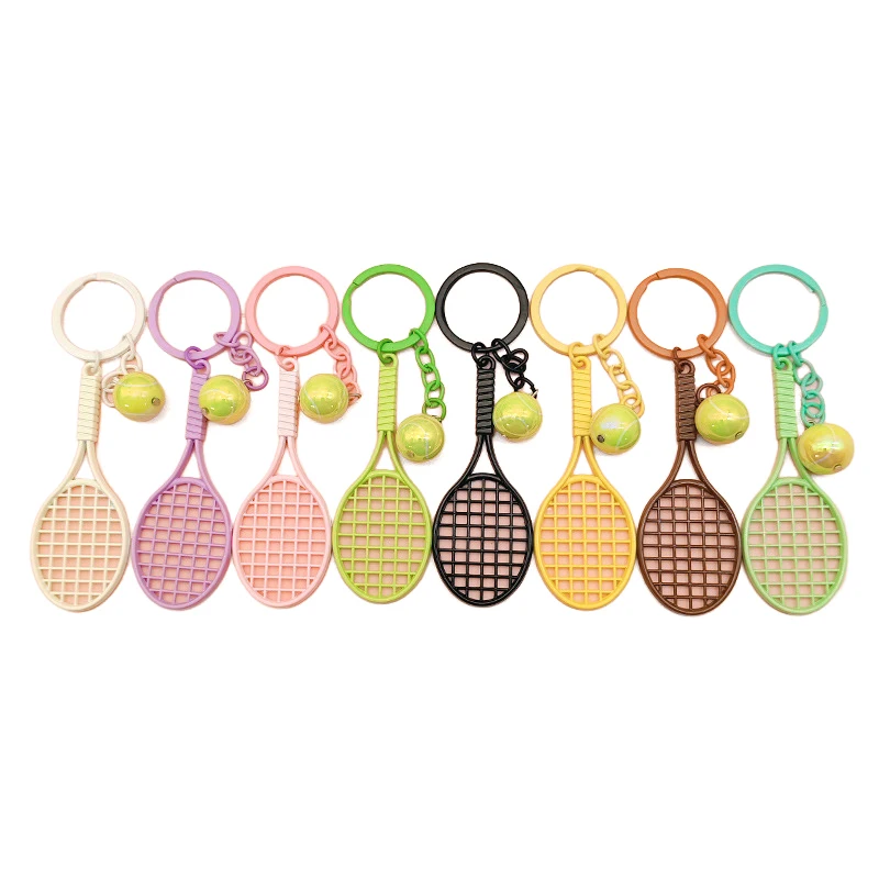 Mini Keychain Tennis Party Favors Tennis Ball Key Ring Tennis Bag Pendant Sports Keychain For Boys Girls School Carnival Reward - Image 5