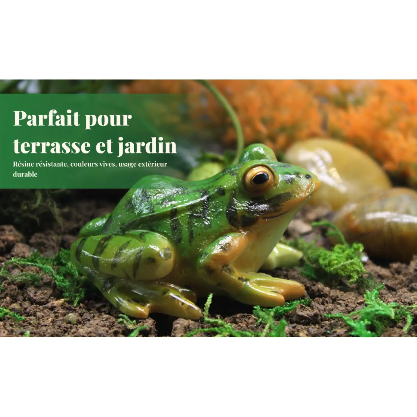 Miniature Garden Cute Frog Big Eyes Statue Decoration Sculpture Outdoor