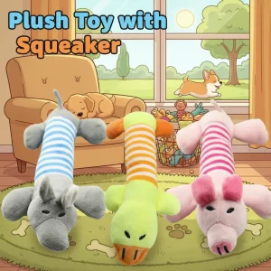 Molar Dog Toy Plush Supplies Fit For All Puppy Pet Squeak Chew Toy Funny Durable Chew Elephant Duck Pig Toy Pets Supplies Molar