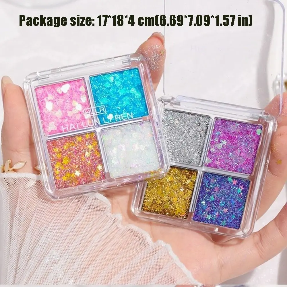 Multi-color Glitter Eyeshadow Palette High Gloss Sequins Mermaid Eyeshadow Pearlescent Glitter Sequins Glitter Eyeshadow - Image 6