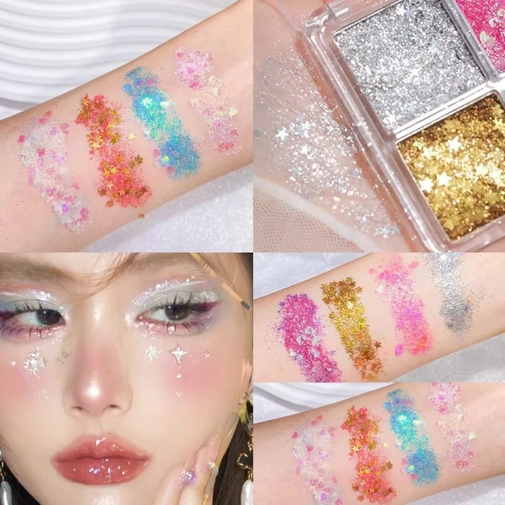 Multi-color Glitter Eyeshadow Palette High Gloss Sequins Mermaid Eyeshadow Pearlescent Glitter Sequins Glitter Eyeshadow - Image 3