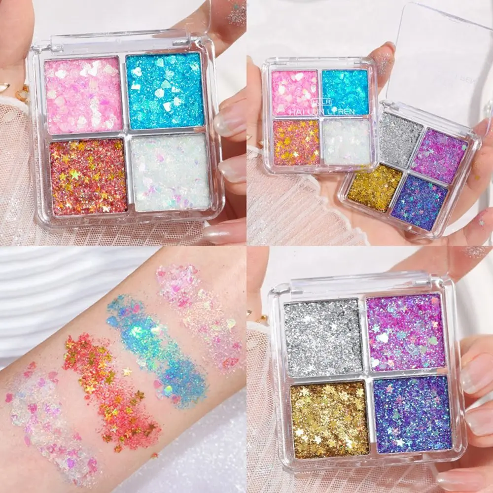 Multi-color Glitter Eyeshadow Palette High Gloss Sequins Mermaid Eyeshadow Pearlescent Glitter Sequins Glitter Eyeshadow - Image 5