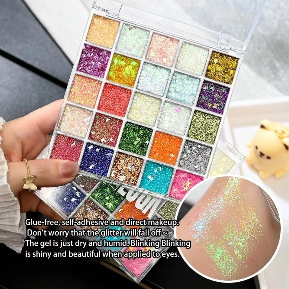 Multi-color Glitter Eyeshadow Palette High Gloss Sequins Mermaid Eyeshadow Pearlescent Glitter Sequins Glitter Eyeshadow