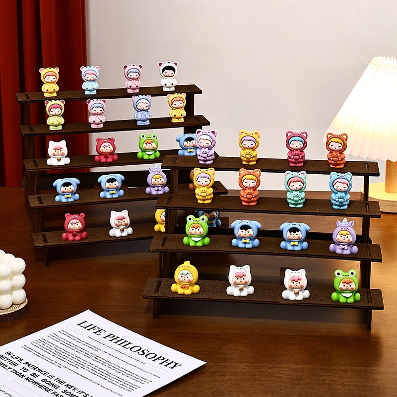 Multilayer Wooden Figure Display Stand Large Capacity Shelf Desktop Organizer for Collectible Dolls Figurines Perfume Bottles - Image 4