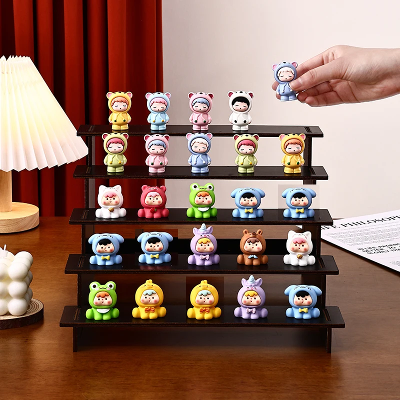 Multilayer Wooden Figure Display Stand Large Capacity Shelf Desktop Organizer for Collectible Dolls Figurines Perfume Bottles - Image 6