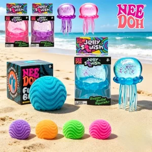 Needoh Fuzz Ball Jellyfish Squishy Blind Box Series Various Colors Cute Jellyfish Modeling Stress Relief Relax Fun Toy Gift