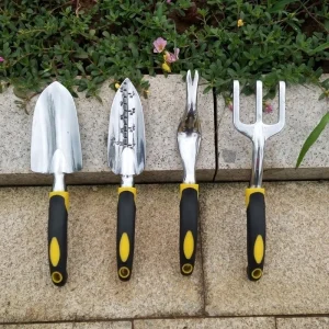 New 4/5Pcs Garden Tool Set Garden Shovel Transplant Trowel Hand Rake Weed Puller Garden Fork Pruning Shear for Planting Weeding