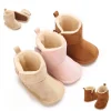 New Baby Boots For Winter Warmth 0-18M Newborn Baby Velcro Soft Sole Anti Slip Front Shoes Baby Shoes Warm Snow Boots