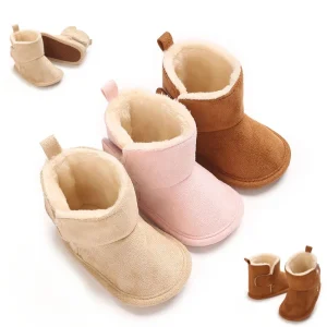 New Baby Boots For Winter Warmth 0-18M Newborn Baby Velcro Soft Sole Anti Slip Front Shoes Baby Shoes Warm Snow Boots