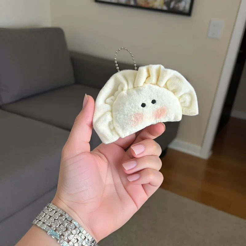 New Cute Plush Dumpling Pendant Keychain Soft Stuffed Keyrings For Boy Girl For Bag Decorations Plush Toys Student Accessories - Image 3