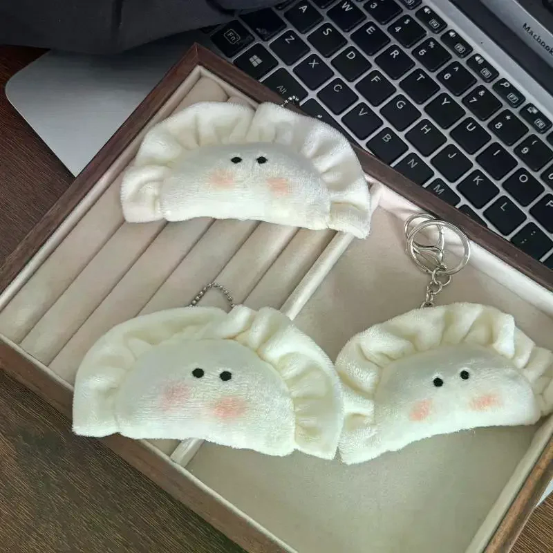 New Cute Plush Dumpling Pendant Keychain Soft Stuffed Keyrings For Boy Girl For Bag Decorations Plush Toys Student Accessories - Image 2
