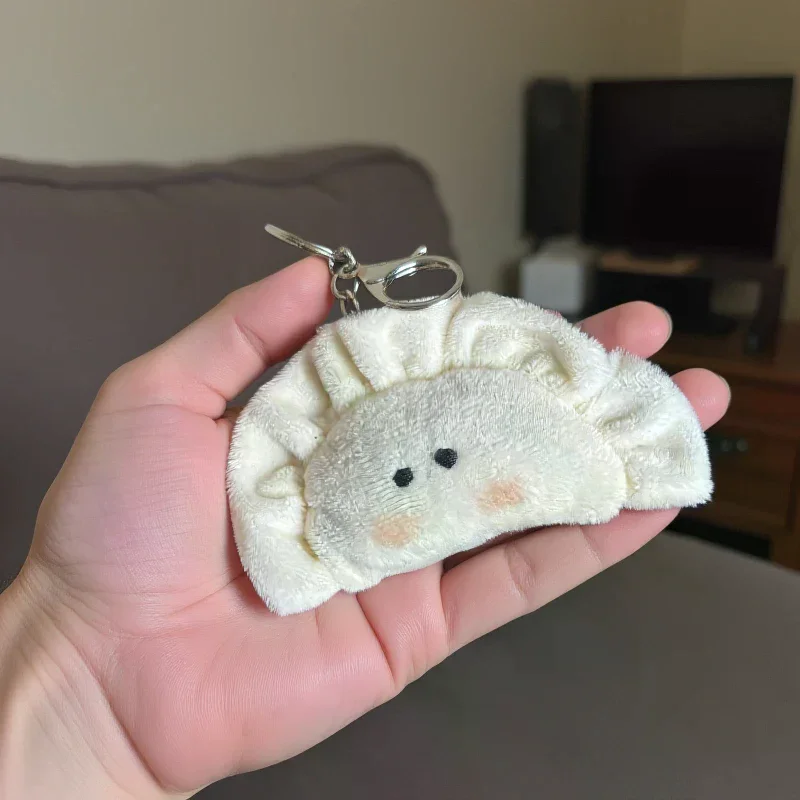 New Cute Plush Dumpling Pendant Keychain Soft Stuffed Keyrings For Boy Girl For Bag Decorations Plush Toys Student Accessories - Image 4