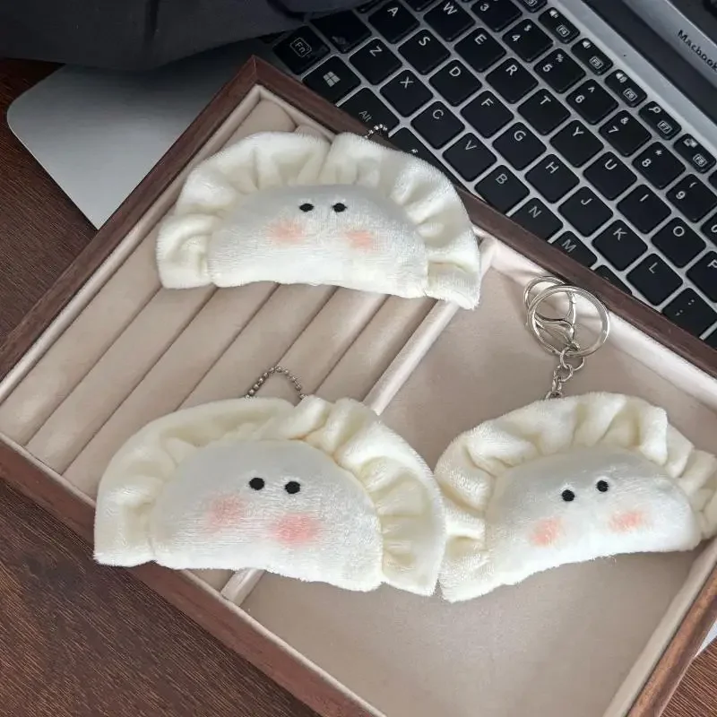 New Cute Plush Dumpling Pendant Keychain Soft Stuffed Keyrings For Boy Girl For Bag Decorations Plush Toys Student Accessories - Image 2