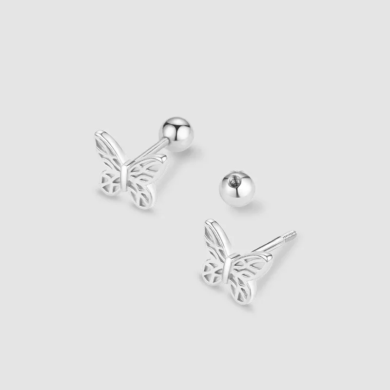 New Fashion Cute Butterfly Stud Earrings For Women Female Silver Color Ear Girls Elegant Jewelry Accessories Gifts - Image 5