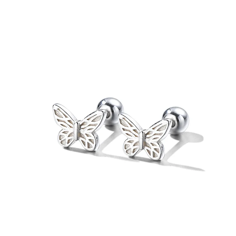 New Fashion Cute Butterfly Stud Earrings For Women Female Silver Color Ear Girls Elegant Jewelry Accessories Gifts - Image 6