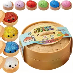 New Glitter Dumpling Glitter Dumpling Squishy with Box Dumplings Sensory Squeeze Toy for Stress Relief
