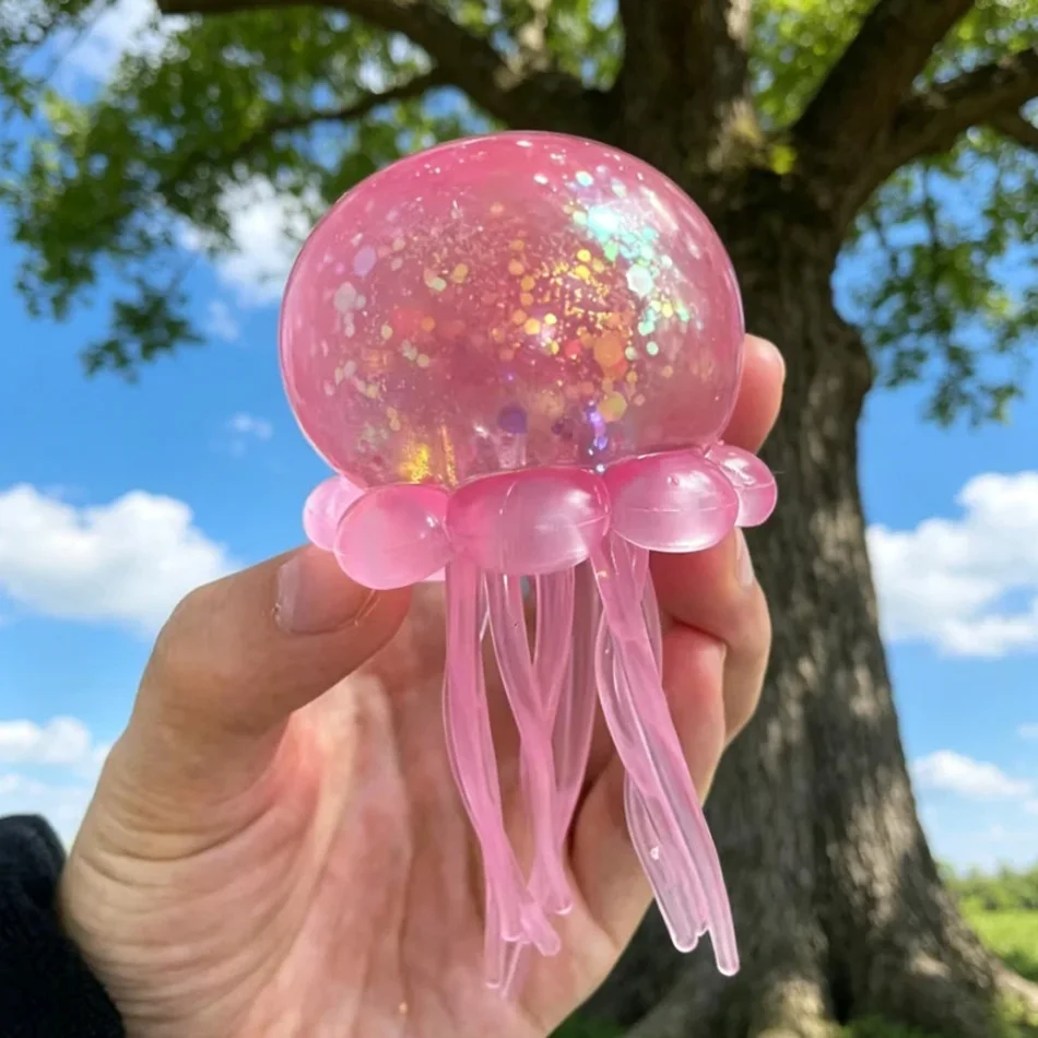 New Jellyfish Squishy Kneading Music Adult Stress Relief Squeeze Sensory Toys Decompression Simulation Jellyfish Party Gift - Image 3